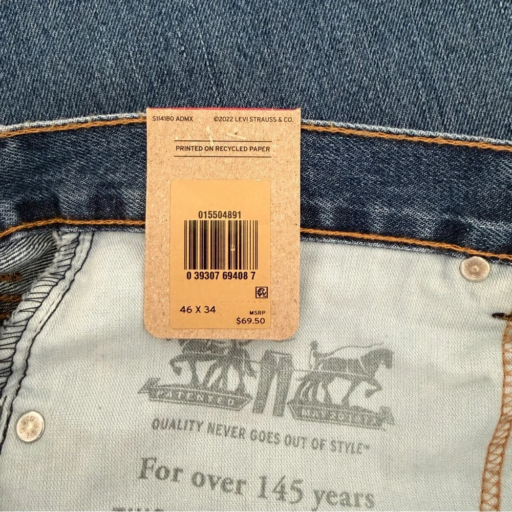 Levi's Men's 550 Jeans Relaxed Fit Big & Tall Size 46x34 NWT